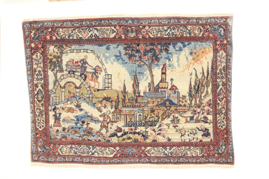 Antique Kashan Carpet  80x55