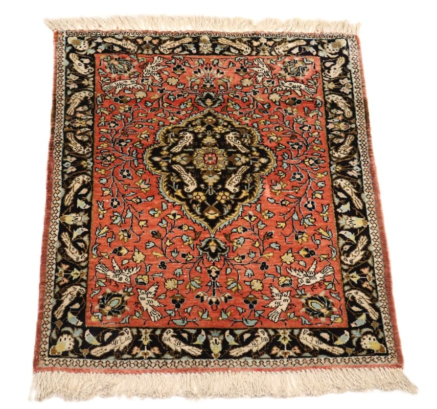 Qom Silk Carpet  80x60