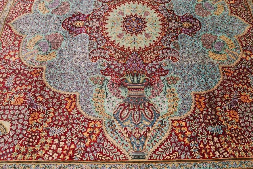 Ghom Seide  Mosaveyan Teppich 196x196 - Image 6