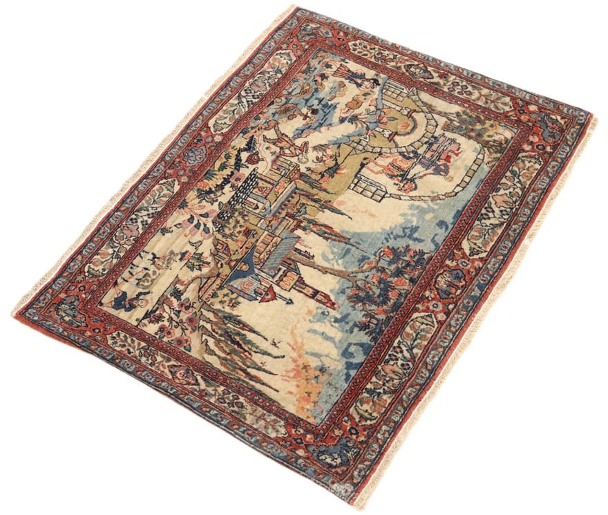Antique Kashan Carpet  80x55