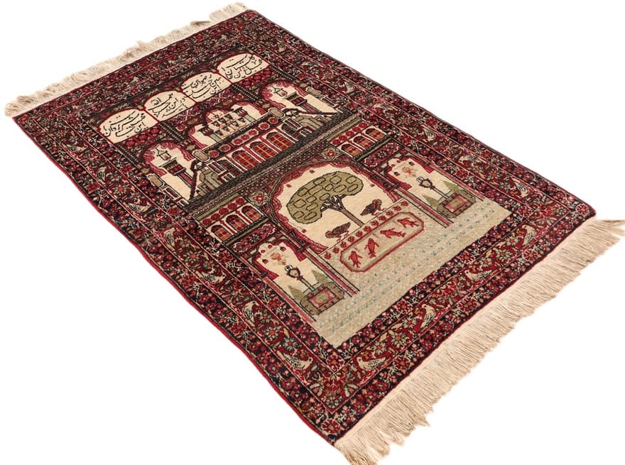 Antique Kerman Carpet 129x80