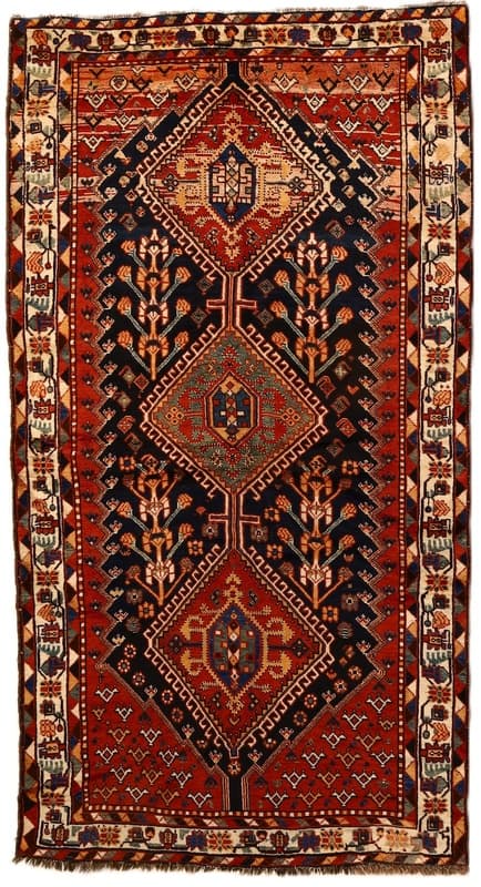 Antike Ghashaghi Teppich 250x137