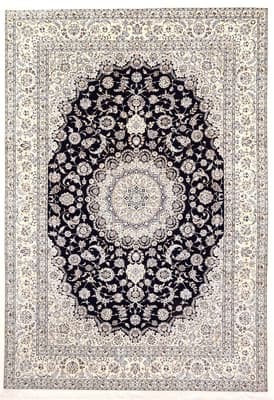Nain 6 La -Teppich – dunkelblau handgewebt 365x252 cm