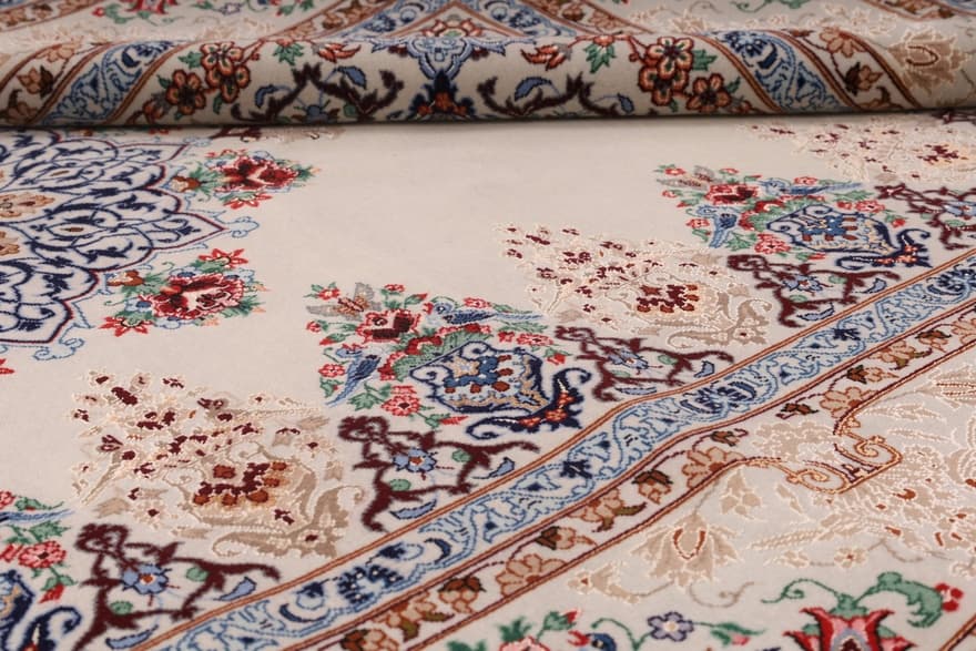 Isfahan Davari Seidenkette Teppich 203x130
