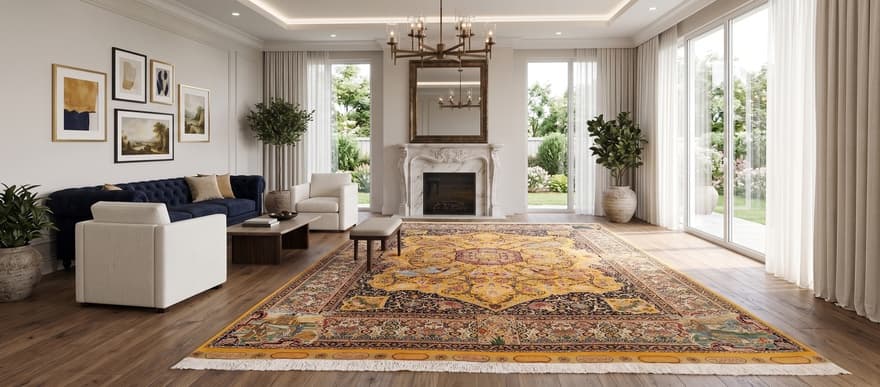 Antike Tabriz 70 Raj Teppich 410x300 - Image 2