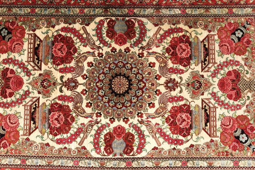 Qum Silk Carpet 123x78 - Image 3
