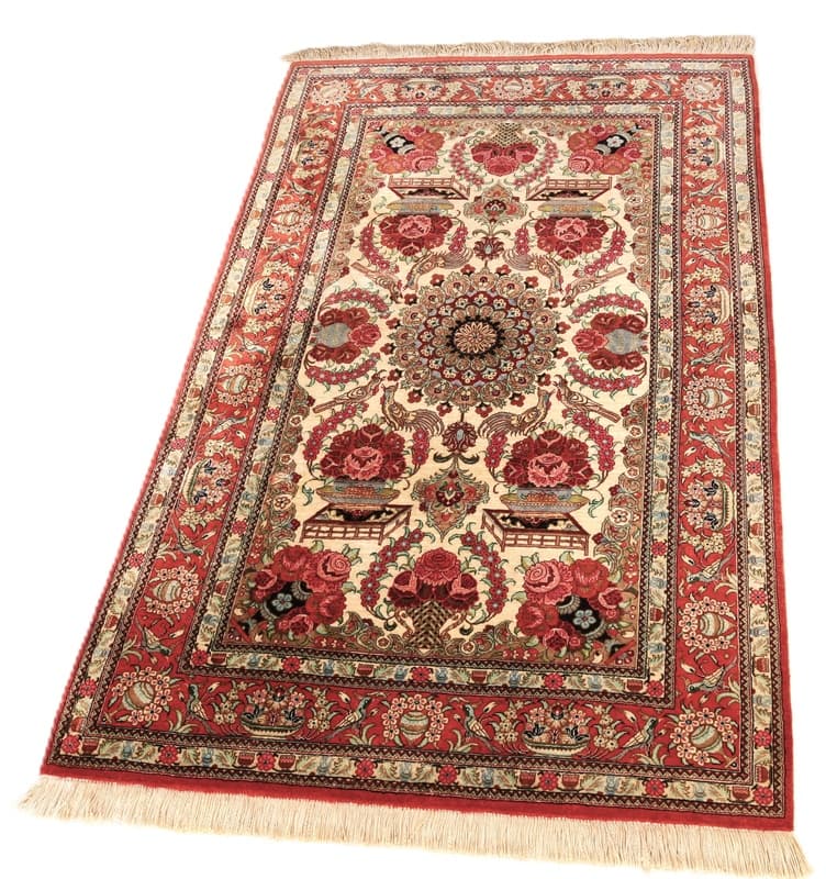 Qum Silk Carpet 123x78 - Image 4