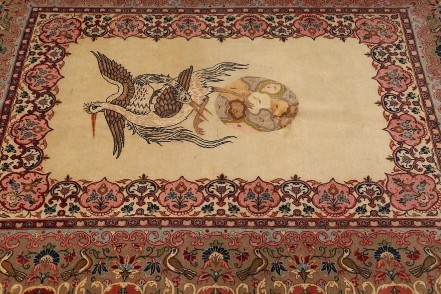 Antike Kashan Teppich 201x144