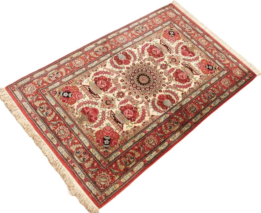 Qum Silk Carpet 123x78 - Image 2
