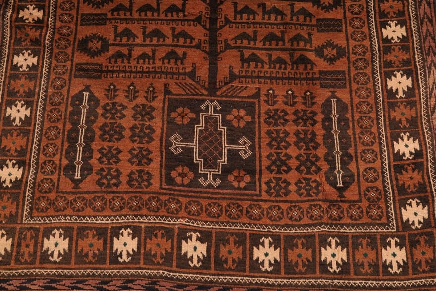 Antique Baluch  Carpet 231x122