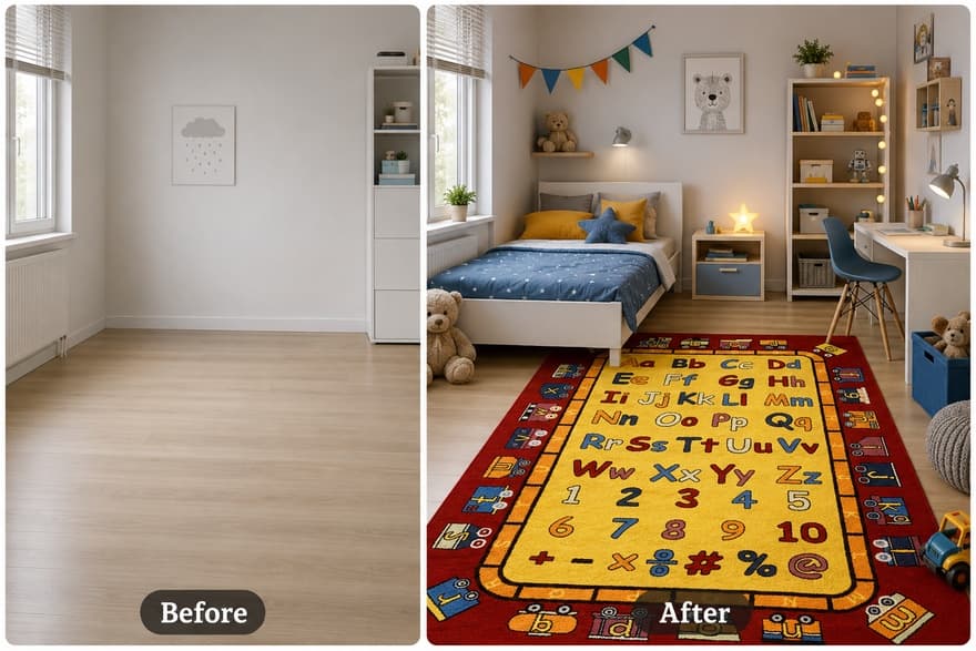 Kids Learning Rug Alphabet  Numbers 243x168 - Image 2