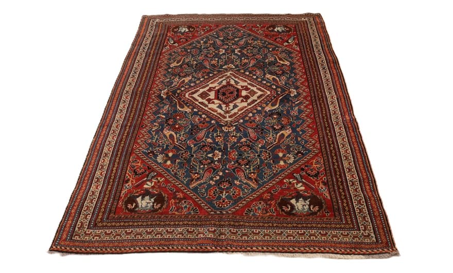 Antike Ghashai Teppich 243x145