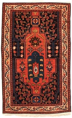 Antique Malayer Carpet 201x126