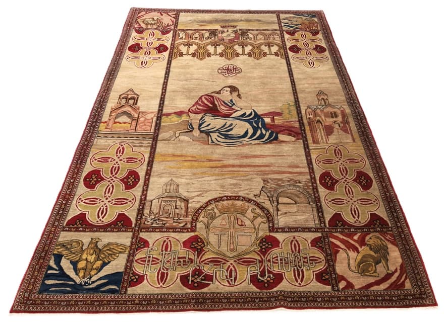 Antique Kerman Carpet  217x138 - Image 3