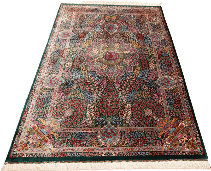 Ghom Seide  HajjHosseini Teppich 205x138 - Image 3