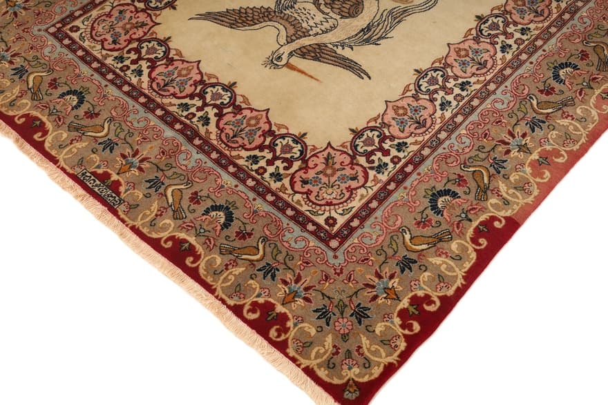 Antike Kashan Teppich 201x144