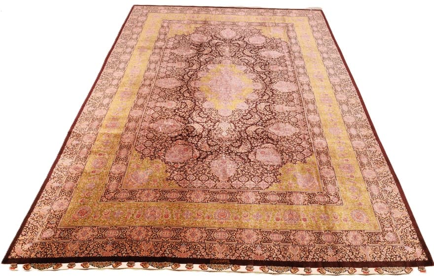 Qom Silk Memayian Carpet  300x207 - Image 3