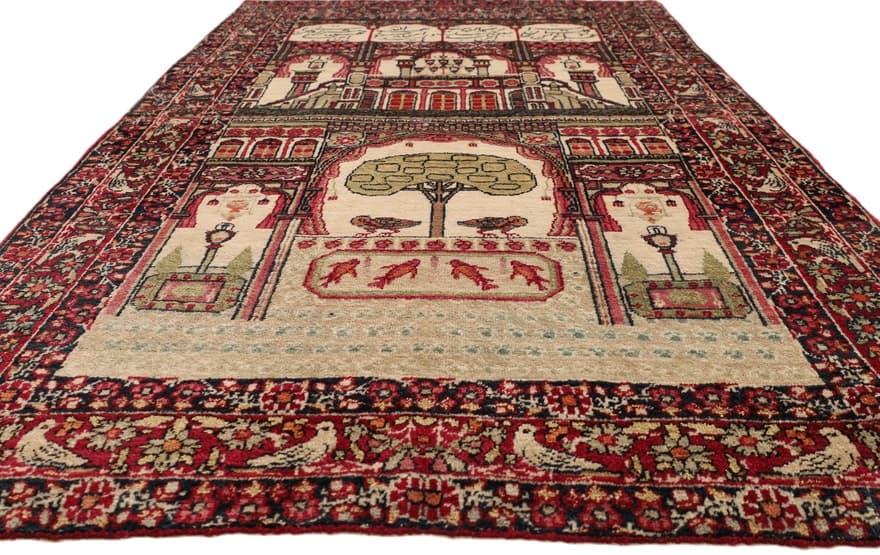 Antique Kerman Carpet 129x80