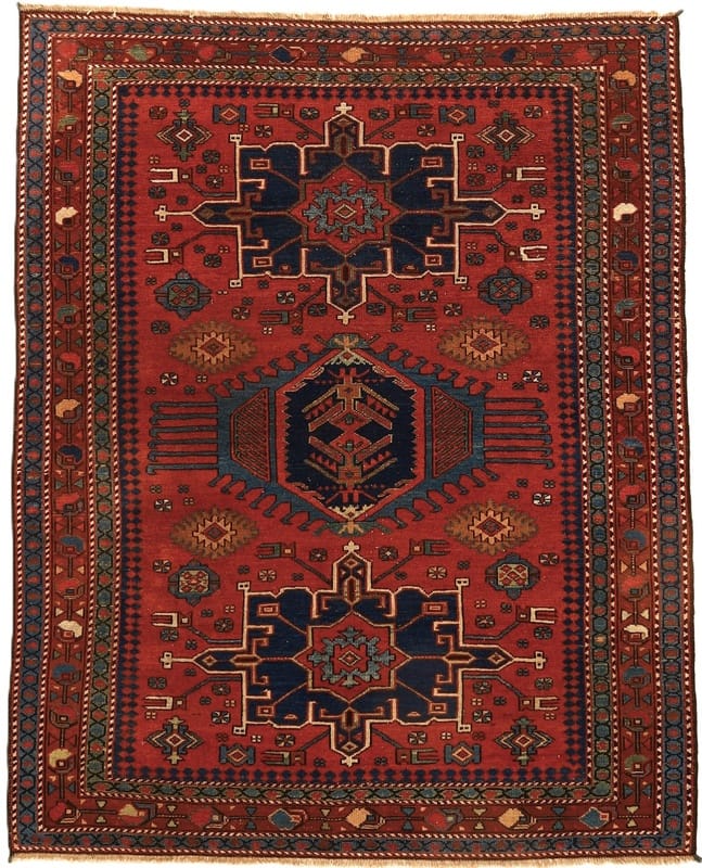 Antique Heriz Carpet  190x153 - Image 1