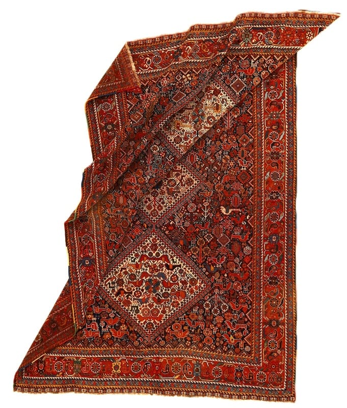 Antique Ghashghai Carpet  237x157 - Image 1