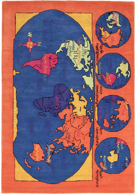 Little World Explorer – Children’s World Map Carpet 246 × 171 - Image 1