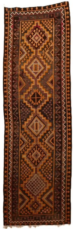 Antique Kilim Carpet  387x120 - Image 1