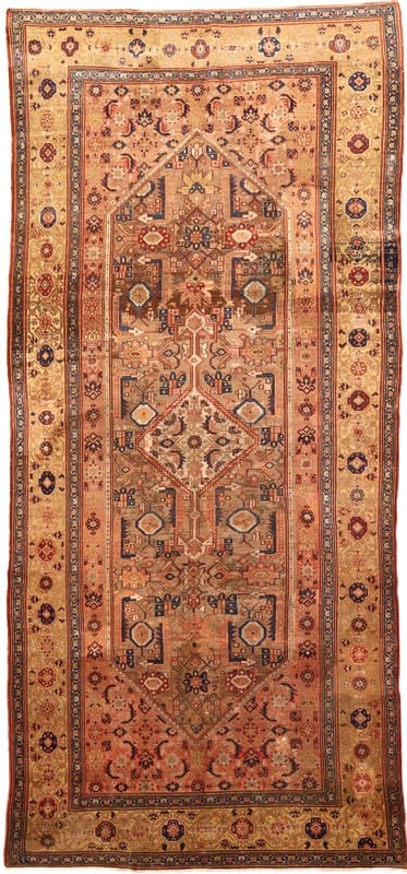 Antike Malayer Teppich 365x164 - Image 1