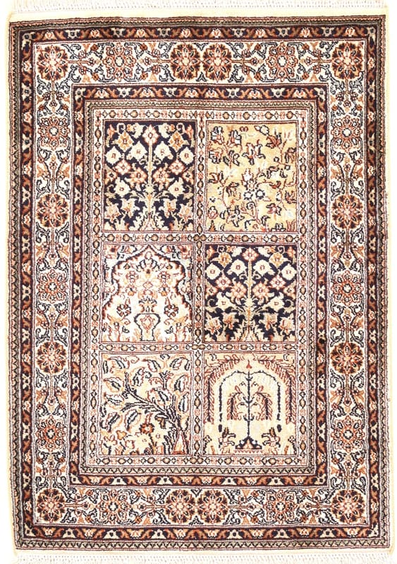 Kahmir Seide Teppich 89x63 - Image 1