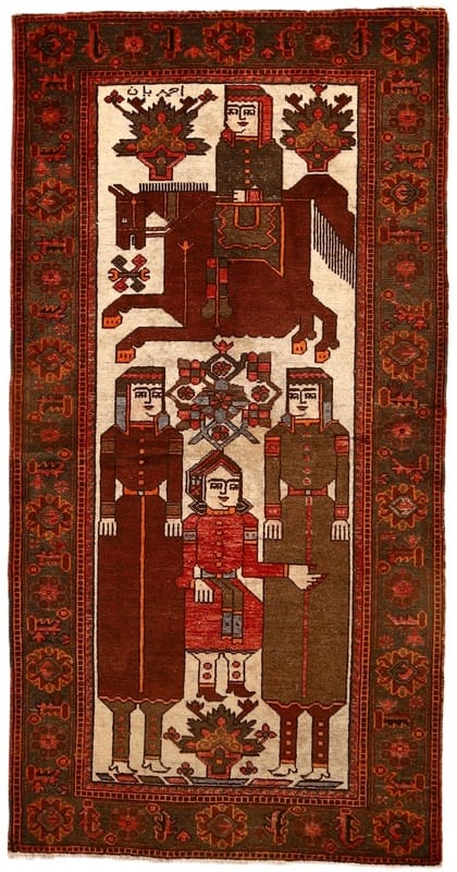 Antike   Baluch Teppich 210x108 - Image 1