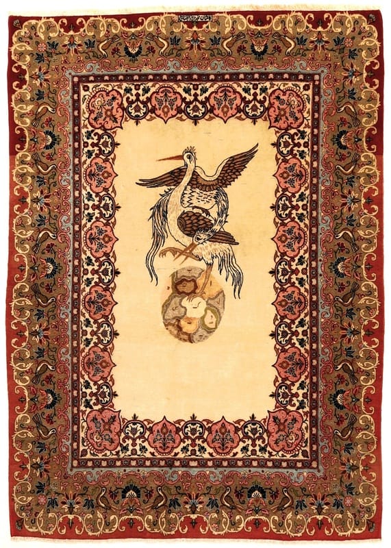Antike Kashan Teppich 201x144 - Image 1