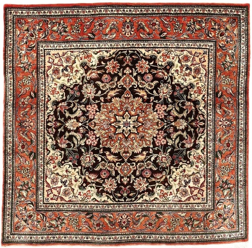 Qum Silk Carpet 100x100 - Image 1