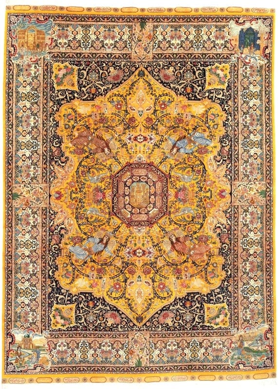 Antike Tabriz 70 Raj Teppich 410x300 - Image 1