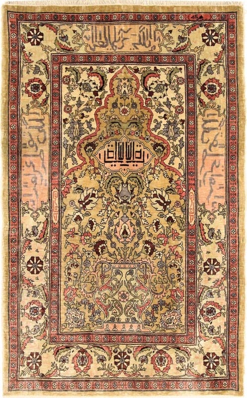 Hereke Silk Carpet 100x62 - Image 1