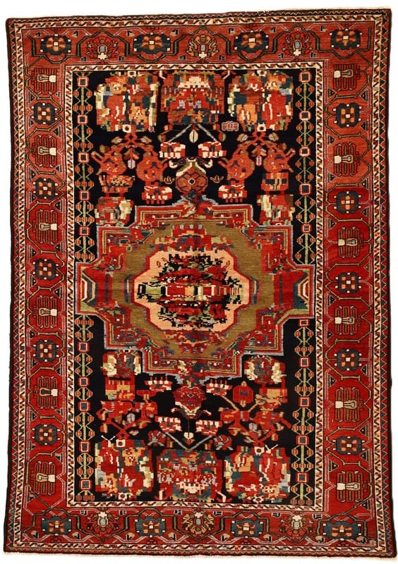 Antique Bakhtiar Carpet  208x145 - Image 1