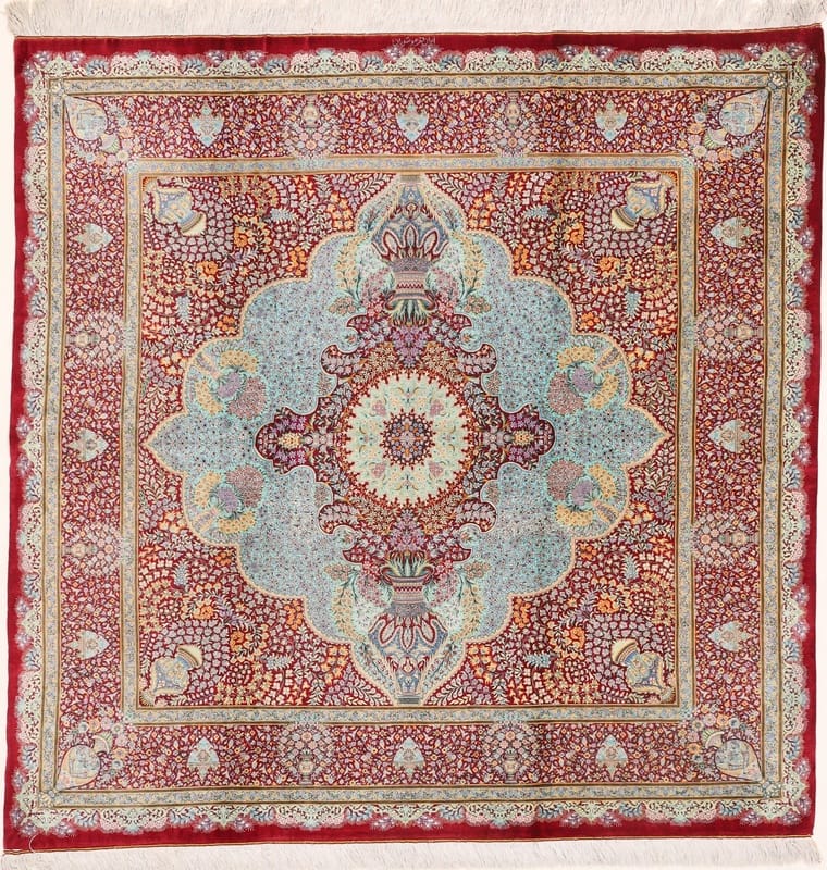 Ghom Seide  Mosaveyan Teppich 196x196 - Image 1