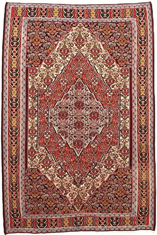 Kelim Senneh Teppich 220x142 - Image 1