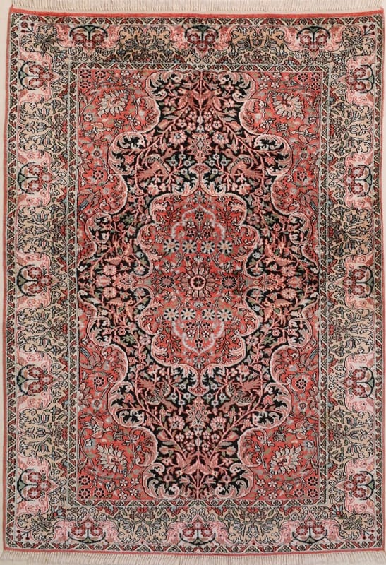 Kashmir Silk Carpet  213x150 - Image 1