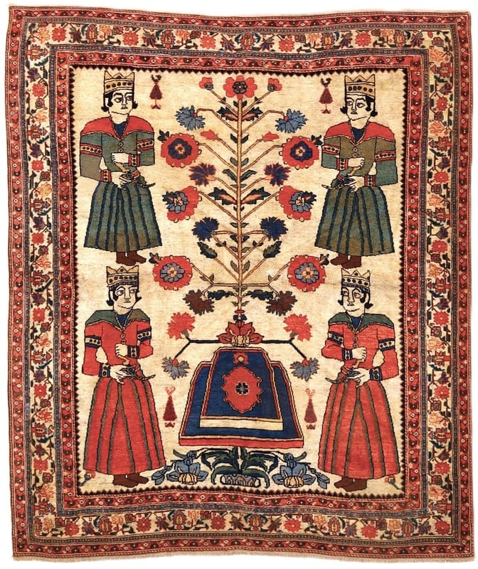 Malayer Antique Carpet 174x152 - Image 1