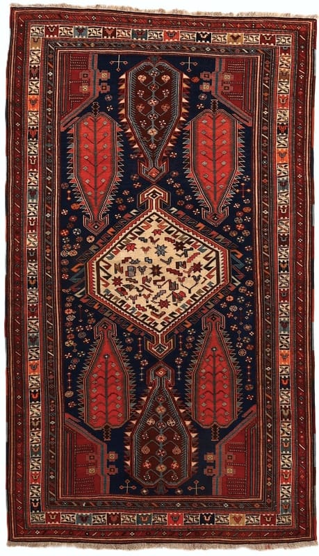 Antike  Malayer Teppich 209x121 - Image 1