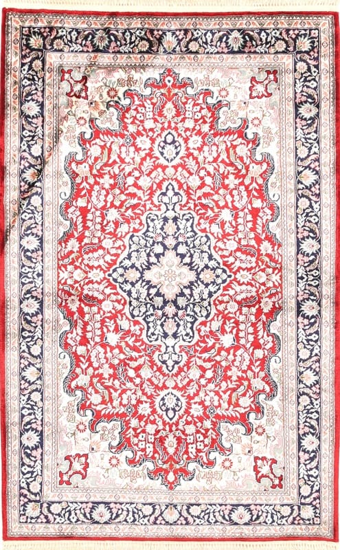 Kashmir Seide Teppich 121x80 - Image 1