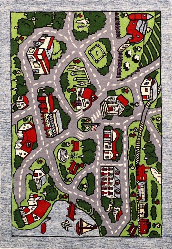 Kids Room City Car Play Streets Carpet 243x169 - Image 1