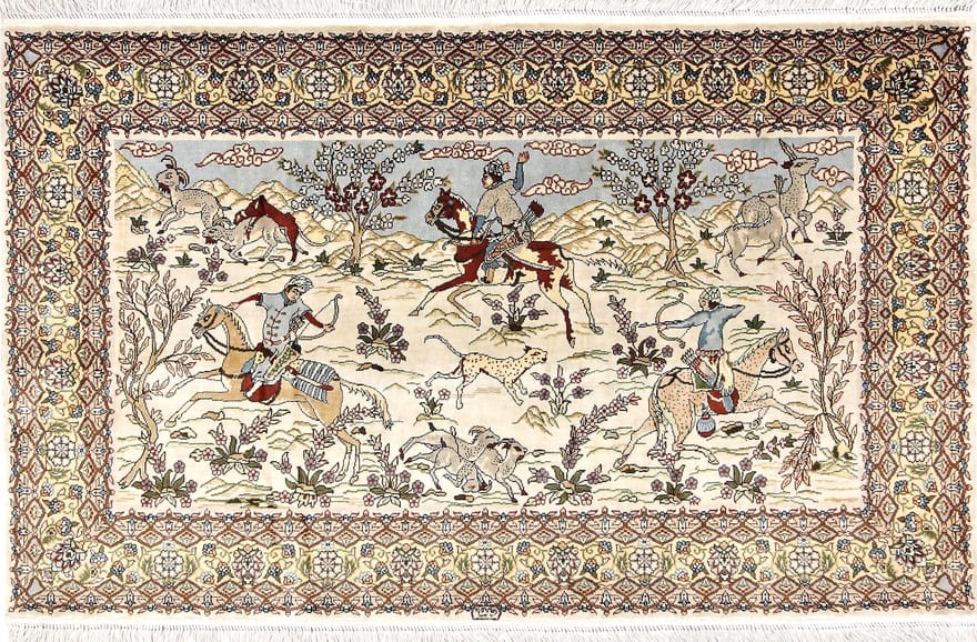 Hereke Silk Carpet 93x57 - Image 1