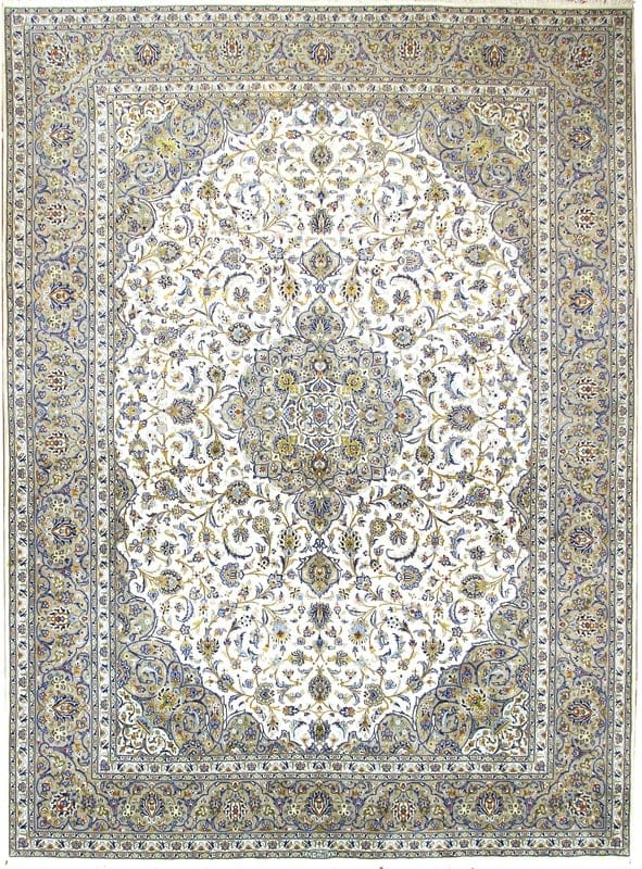 Kashan Carpet  White 426x307 - Image 1
