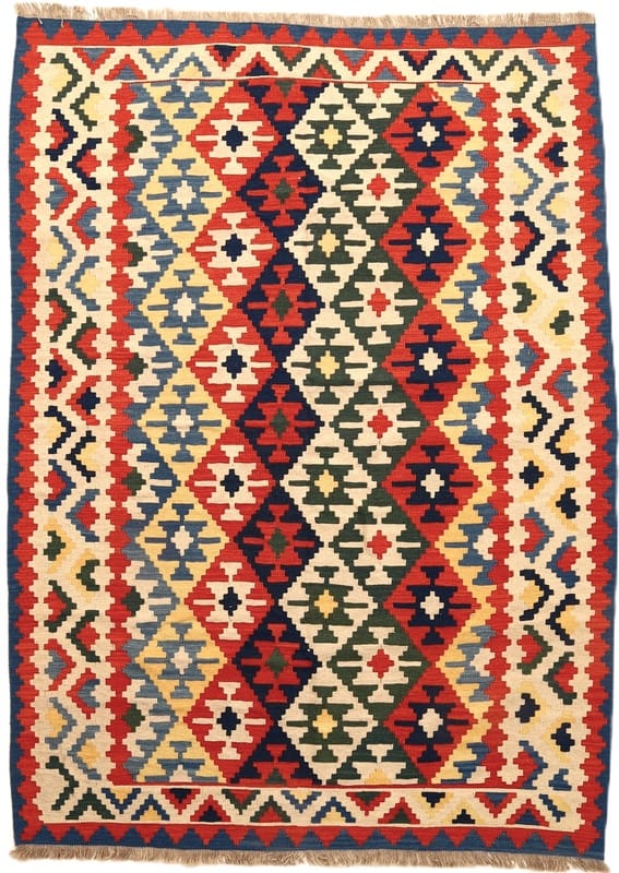 Kelim  Fars Teppich  243x187 - Image 1