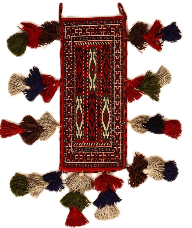 Antique Turkaman Carpet  55x21 - Image 1