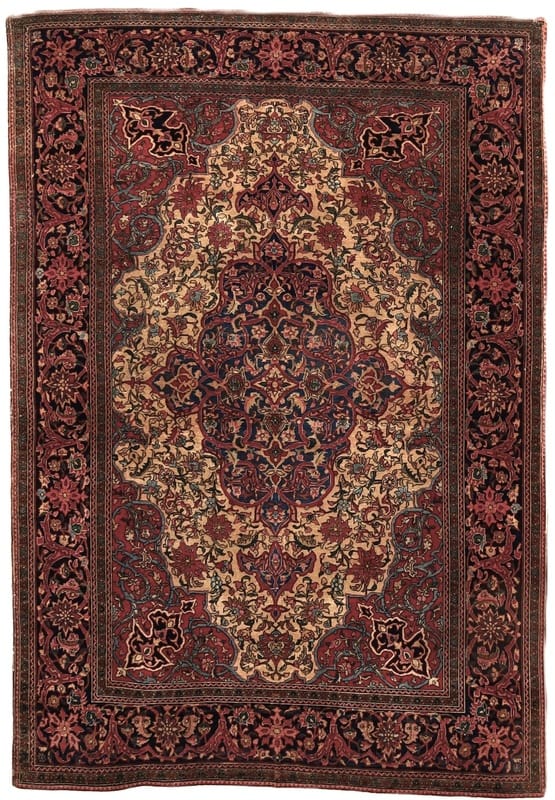 Antique Isfahan Carpet 203x142 - Image 1