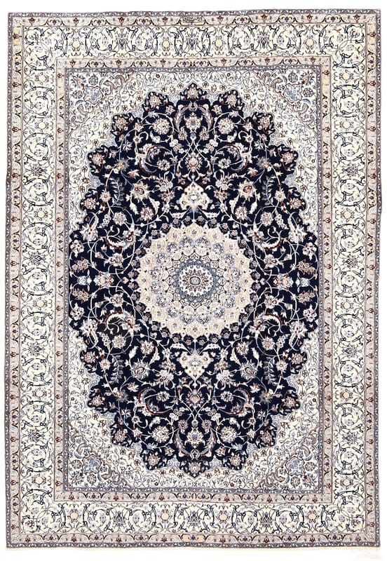 Nain 6La carpet – dark blue handwoven  297x206 - Image 1