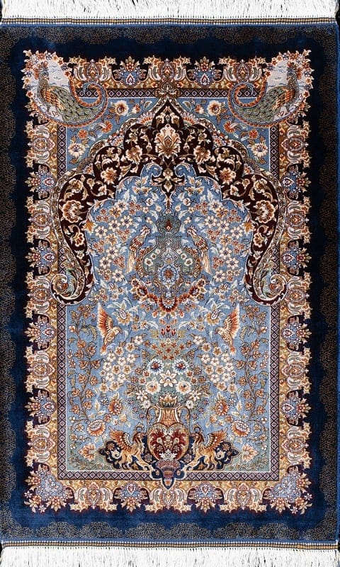 Qom  Dahlia Carpet 90x60 - Image 1
