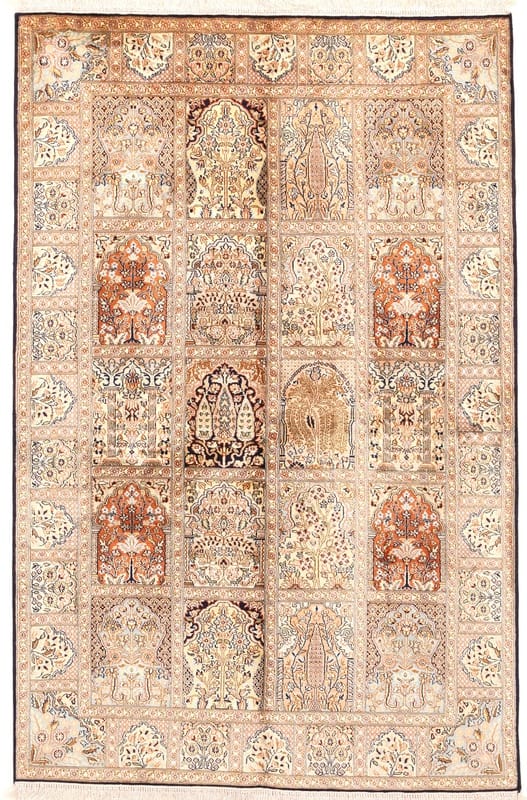 Kahmir Seide Teppich  185x121 - Image 1