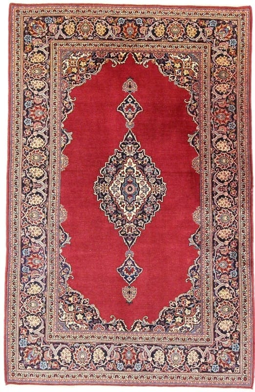 Antique Kashan Carpet  212x137 - Image 1